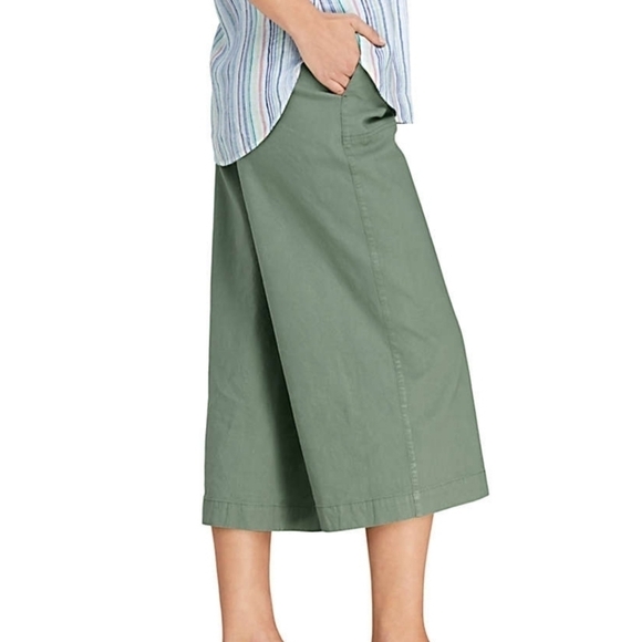 Lands' End Womens Wide Leg Crop Linen Blend Pants-Size 4(NEW) - Picture 3 of 5